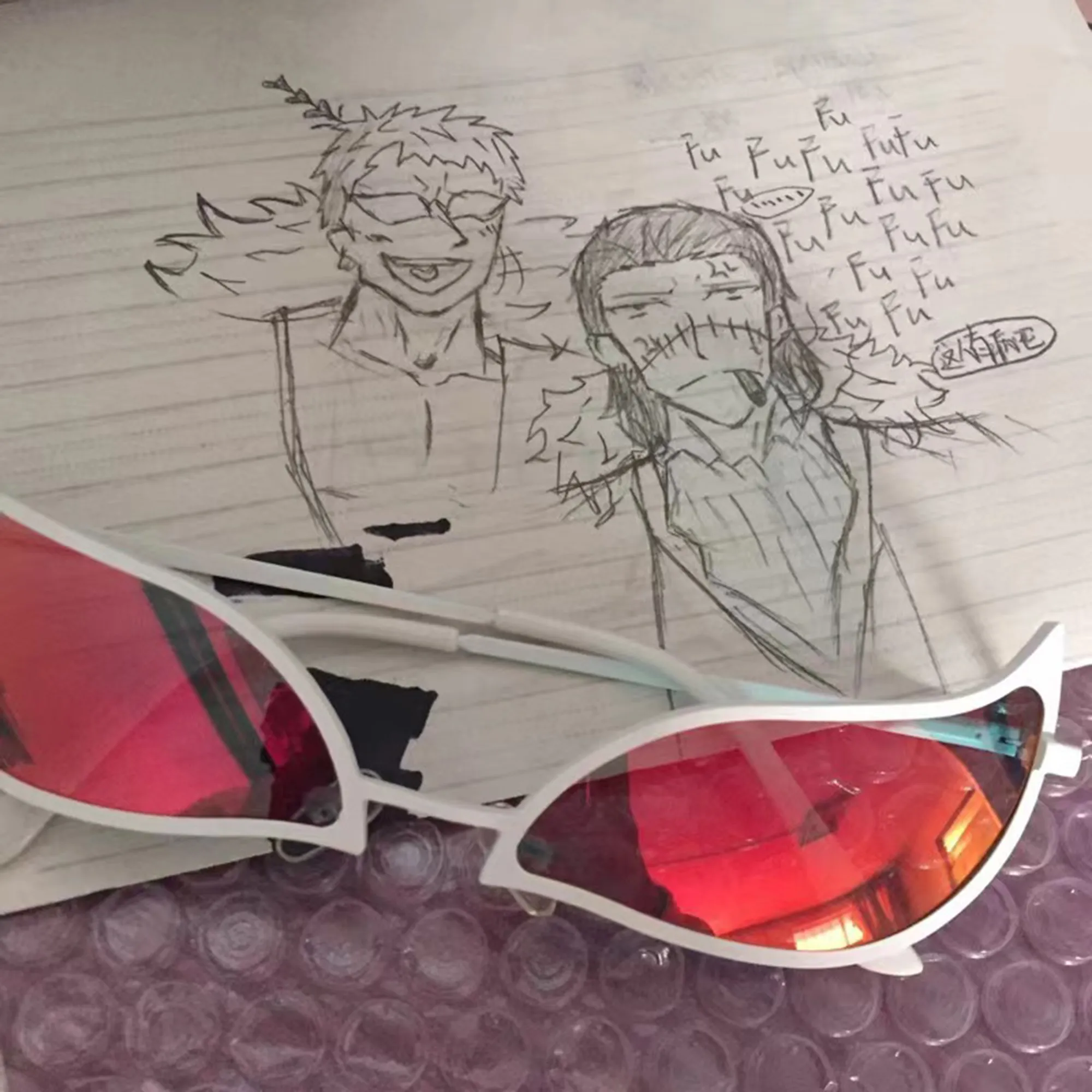 Donquixote Doflamingo Cosplay Óculos Anime Pvc Sunglasses_ (costbuy)