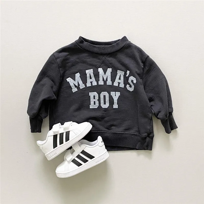 T shirts 0 4y Autumn Toddler Baby Girls Boys Letter Sweatshirts Tops Kids Long Sleeve Print T shirt Sweatshirt Clothes Outfits 230620