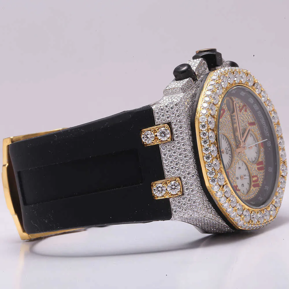 premium di alta qualità vvs top brand hot custom dignitoso hip hop uomo donna lusso set mano lced out orologio con diamanti moissaniteFPHI22MPGMKJ