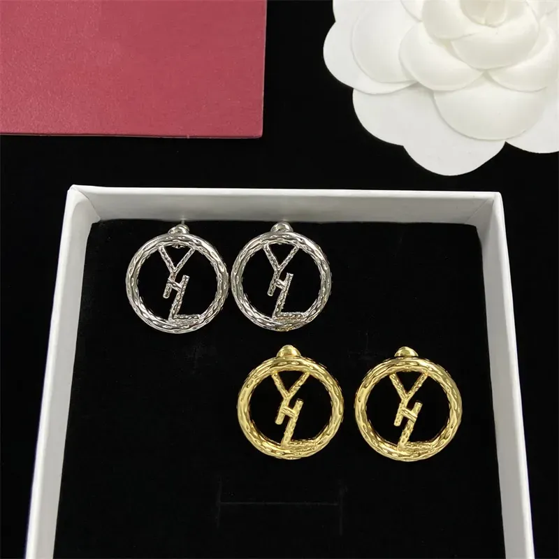 Luxury Hoop Earrings for Womens Designer Gold Earings Jewelry Womans Silver Earring Stud Dangle Hoops Earing des Boucles Oreilles Wedding Present 236215d