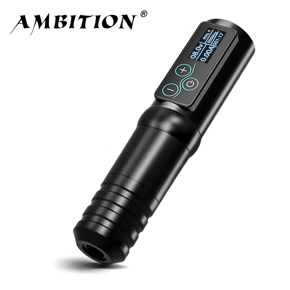 Kits de armas de tatuagem Ambition Torden Wireless Machine Pen Powerful Brushless Motor com Touch Screen Battery Capacity 2400mAh for TattooArt 230620