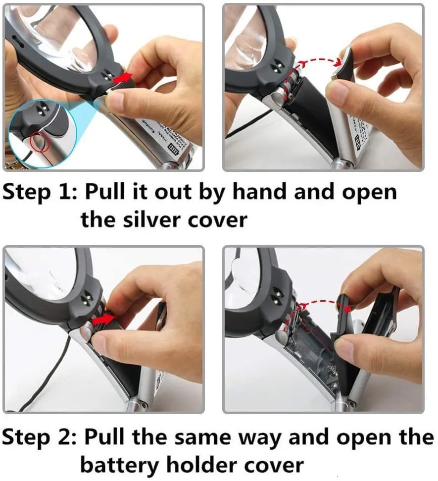 hands free led loupe lighted reading