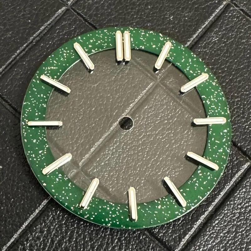 Titta på reparationssatser 31,8 mm Dial Green Luminous Accessories Watches för Japan NH70 Movement Wheel Star Disc Parts