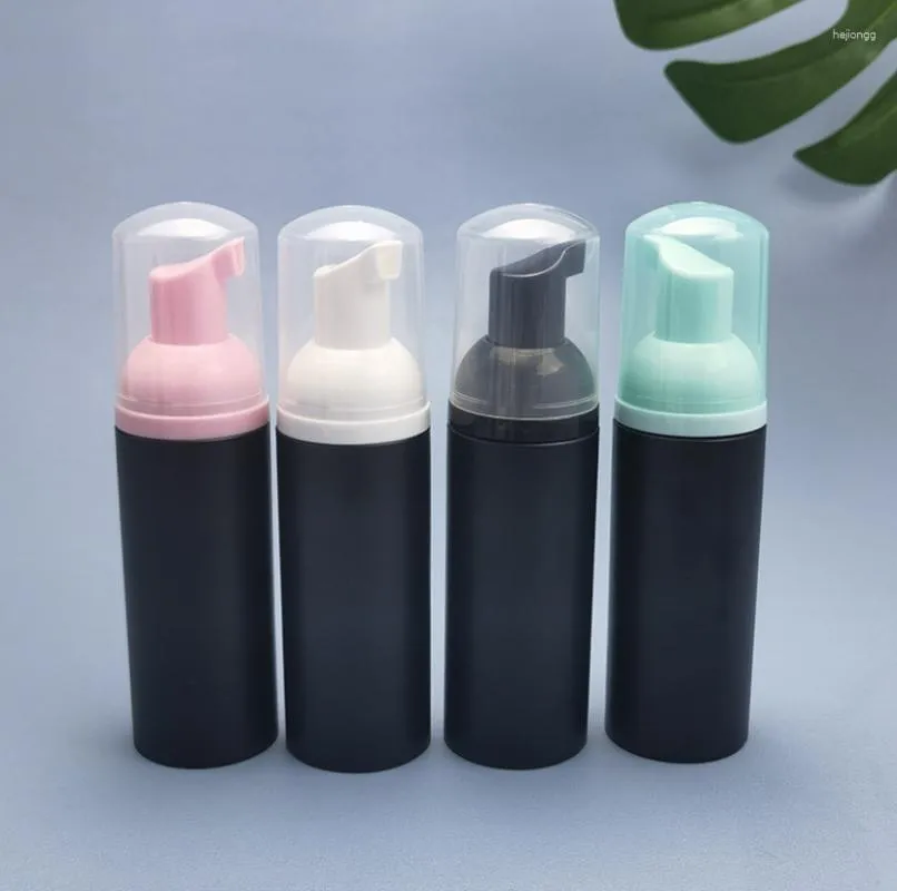 Storage Bottles 12pcs/lot Matte Black Plastic Foamer Pump Bottle Refillable Empty Cosmetic Cleanser Soap Dispenser Foam Container 60ml