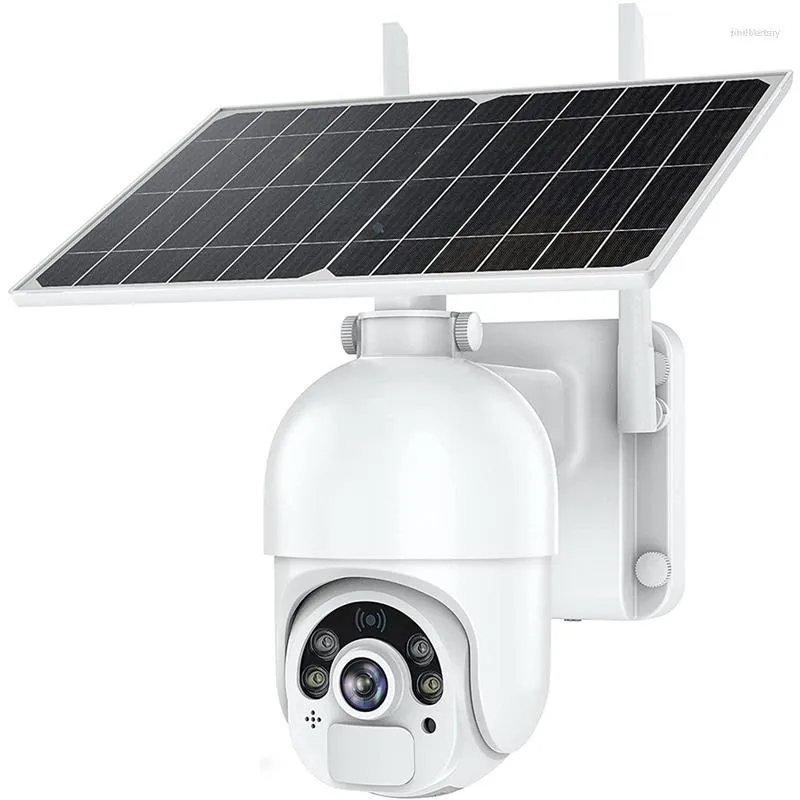 屋外ソーラーセキュリティカメラ1080pワイヤレスWiFiホームPTZカメラPIRデュアル検出監視