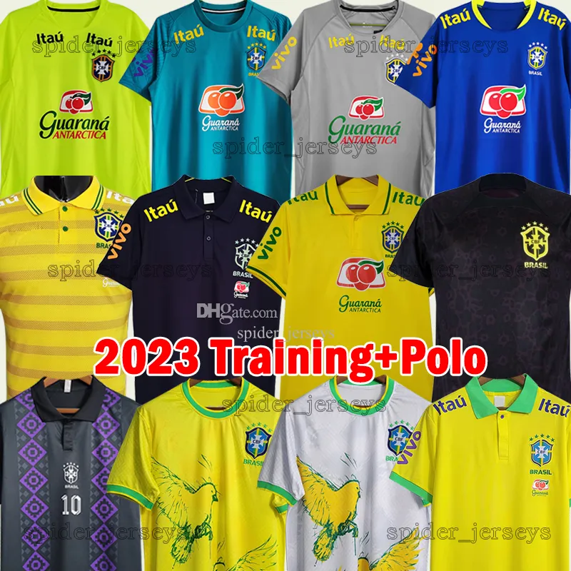 23 24 Brazils Soccer Jerseys PELE CASEMIRO VINI JR Ronaldinho