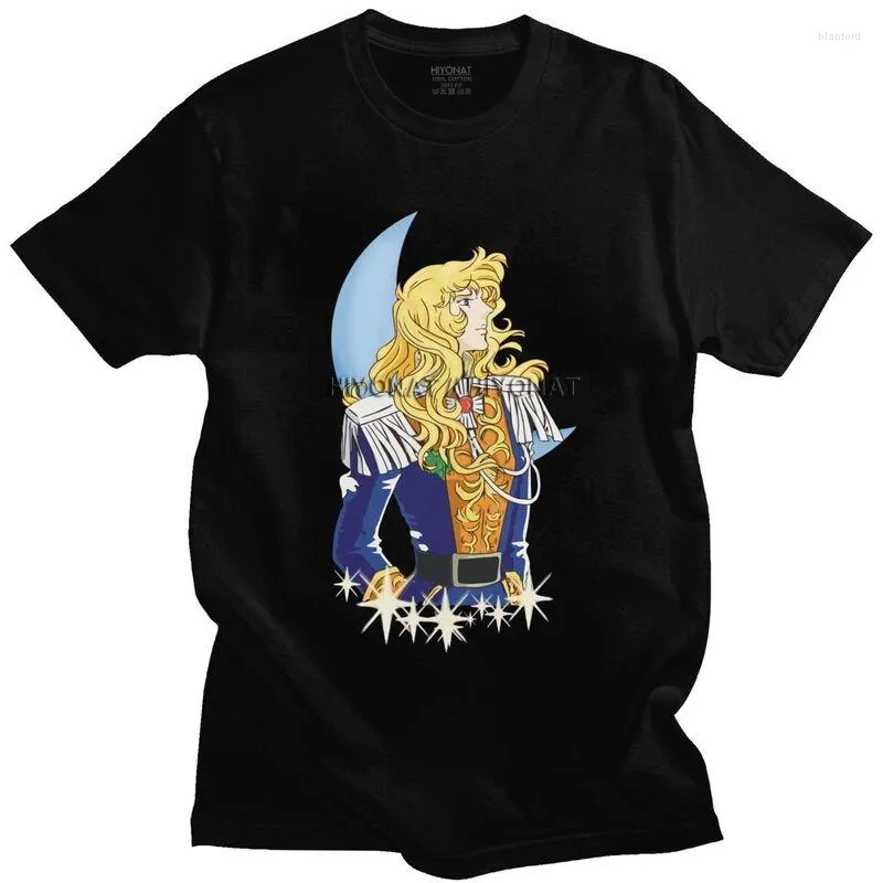 Herren T-Shirts Die Rose von Versailles Hemd Männer Baumwoll-T-Shirt Grafik-T-Shirt Tops Kurzarm Lady Anime Manga T-Shirt Taillierte Bekleidung