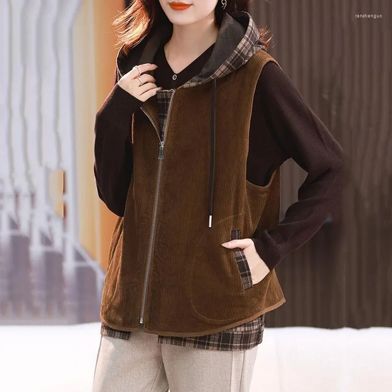 Women Vests Coat 2023 New Fleece Spring Autumn Korean Loose Size