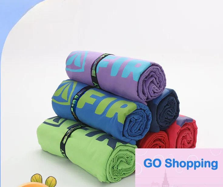 Üst düzey mikrofiber plaj havlu su emici hızlı kuruyan yüzme havlu taşınabilir çift taraflı kadife yoga spor havlu yazdırılabilir