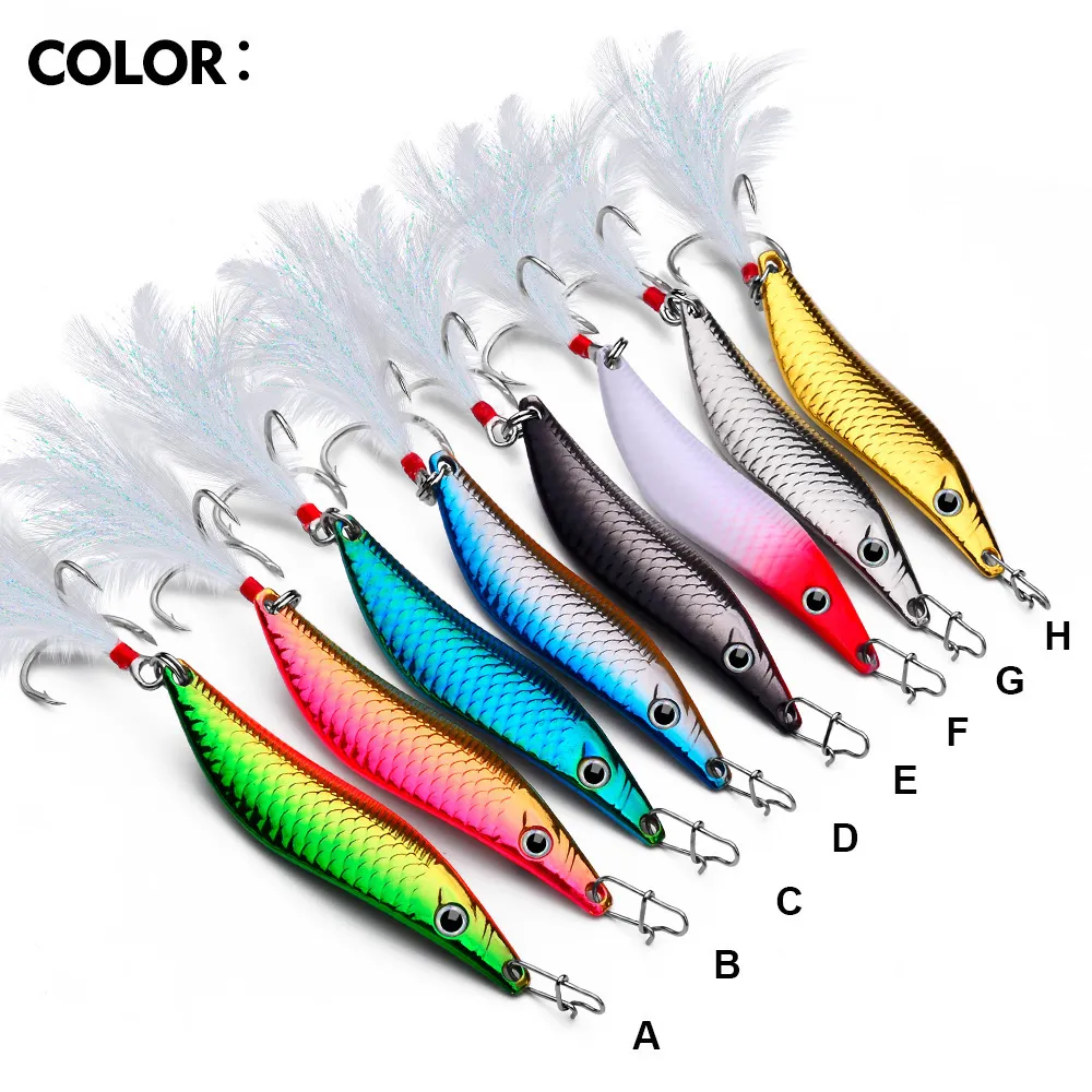 Metal VIB Leech Spinners Spoon Jig Bait With Feather Hook 7g To 20g Ideal  For Night Fishing, Bass, Pike, And Perch Vibration Technology 230620 From  Pang06, $9.21