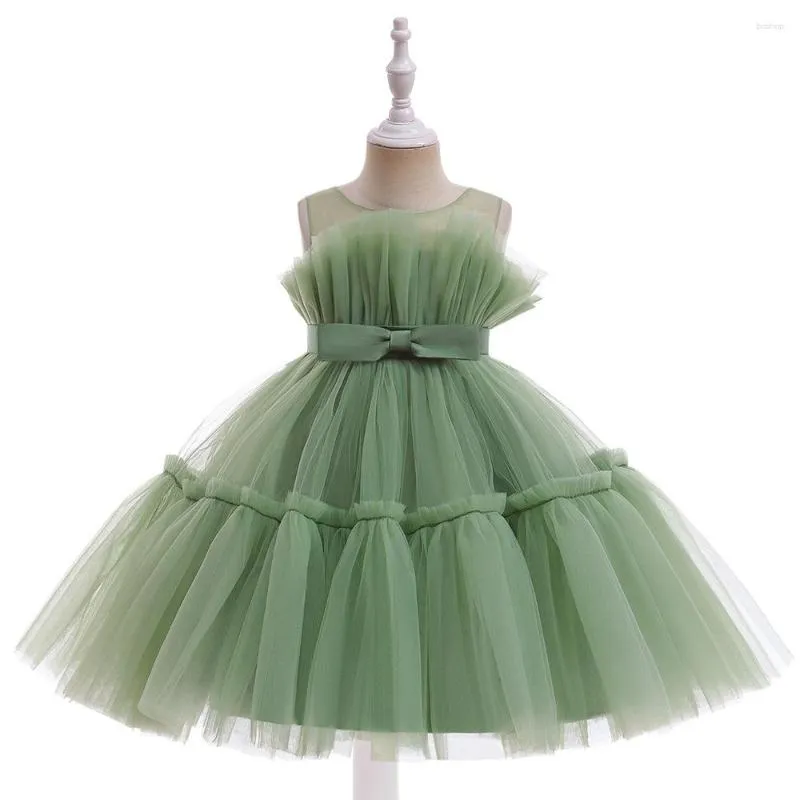 Girl Dresses Ballgown Sleeveless Short Children's Tulle Dress Princess Girls Costume Toddler Children Gowns For Birthday Party