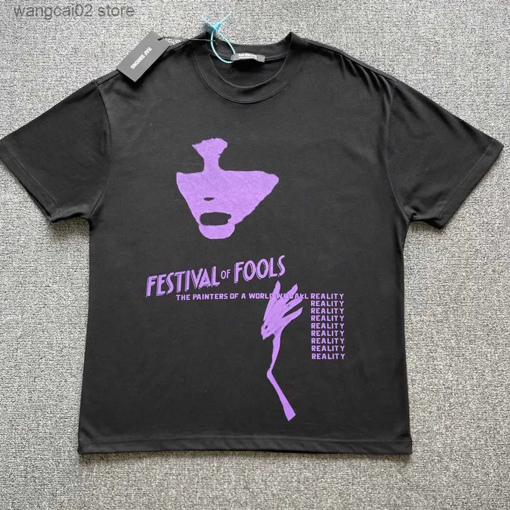 Мужская футболка лягушка Дрифт модная уличная одежда Лучшее качество печатная одежда 100cotton Свободная футболка из негабаритной черной майки для мужчин T230621