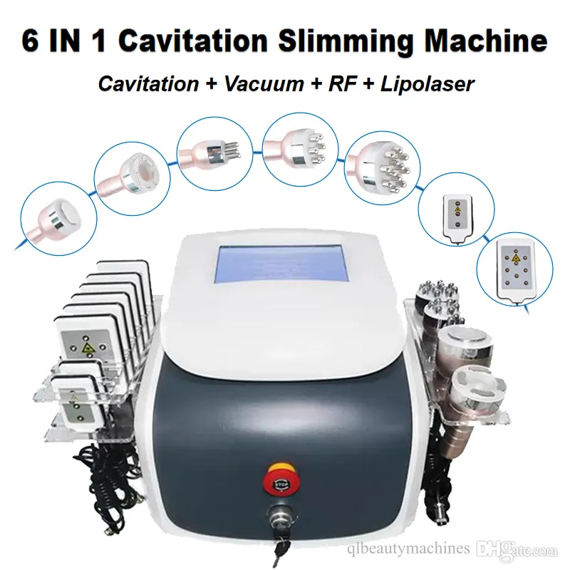 Cavitation de haute qualité amincissant la machine Lipo Laser forme du corps perte de graisse RF élimination des rides du visage équipement de beauté soins en profondeur avec 5 poignées et 8 coussinets laser