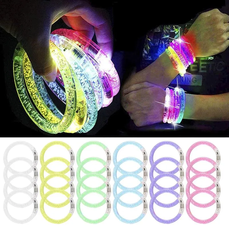 Glow in dark Led Bracelets Light Rave Concert Birthday - Temu United Arab  Emirates
