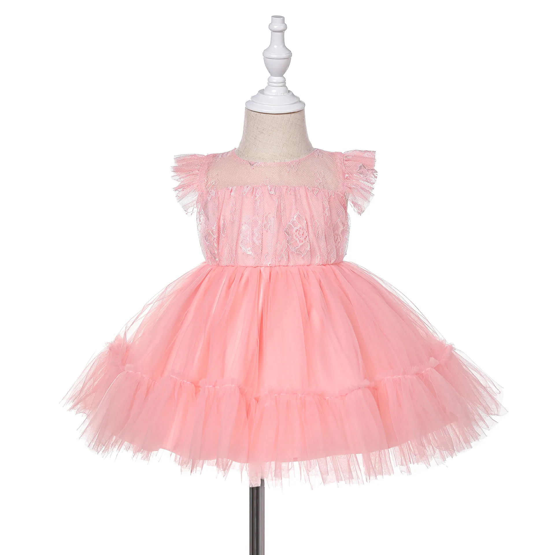 Babykleid Formelle Spitze Tüll Taufkleid Kleinkind BiParty Kommunionkleid