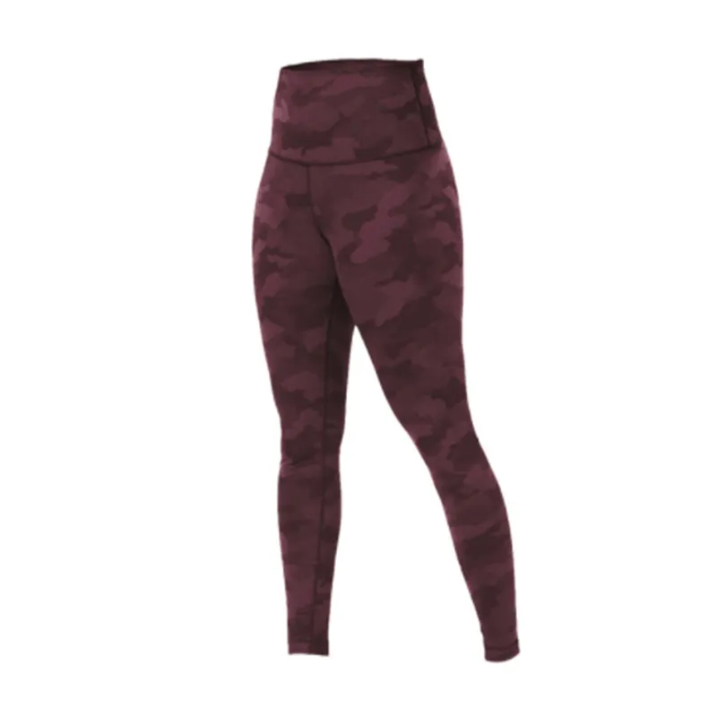 Yoga leggings sport pant justera kamouflage kvinnor gym fitness hög midje tights träning springa camo mjuk naken aktiva slitage leggins lu-777 lululemen