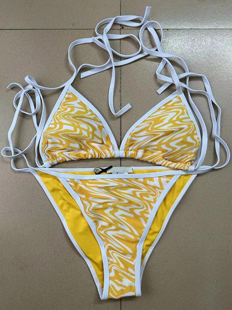 Summer Beach Sunshine Women's Swimewear Swimsuit Designer High-End Luxury Bikini Letter Diamond Stitching Sexig enstycke Baddräkt Tvådelar Bikini #017