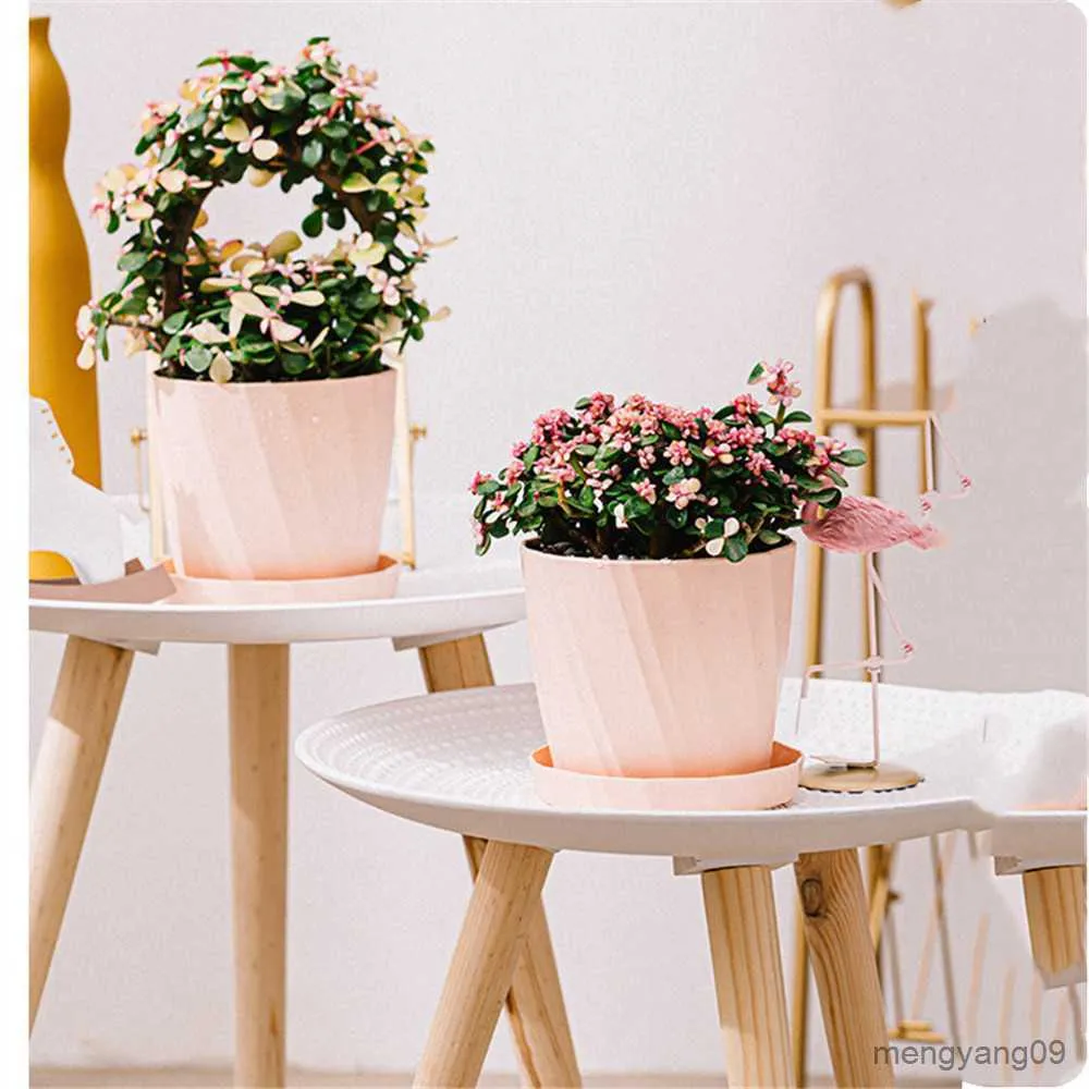 Plantadores Vasos de Cerâmica Plástico Espessante Simples Resina Criativa Vaso de Flores Suculentas Multifuncional Mini Vaso de Flores Jardim R230621