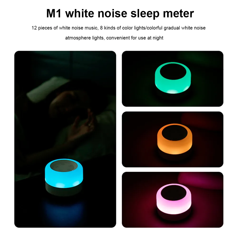 Baby Monitor Camera Noise Sound Machines With Night Light Sleeping Relaxation för bärbar beröring Justerbar USB -uppladdningsbar hemresor 230620