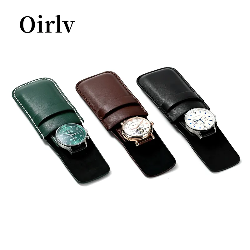 Jewelry Boxes Oirlv Watch Bag Organizer Accessories Anti Dust Gift Flannelette And Leather Bags For Storage 230621