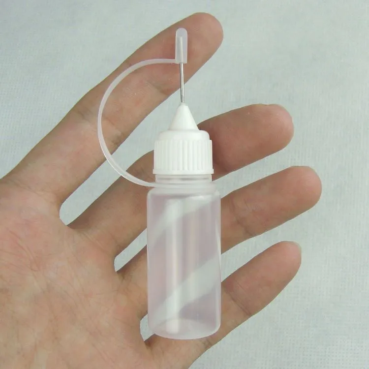 Mode 100pcs bouteille de pointe à aiguille vide facile à remplir E Juice Plastique bouteille en gros 5 ml 10ml 15 ml 20ml 30ml 50 ml