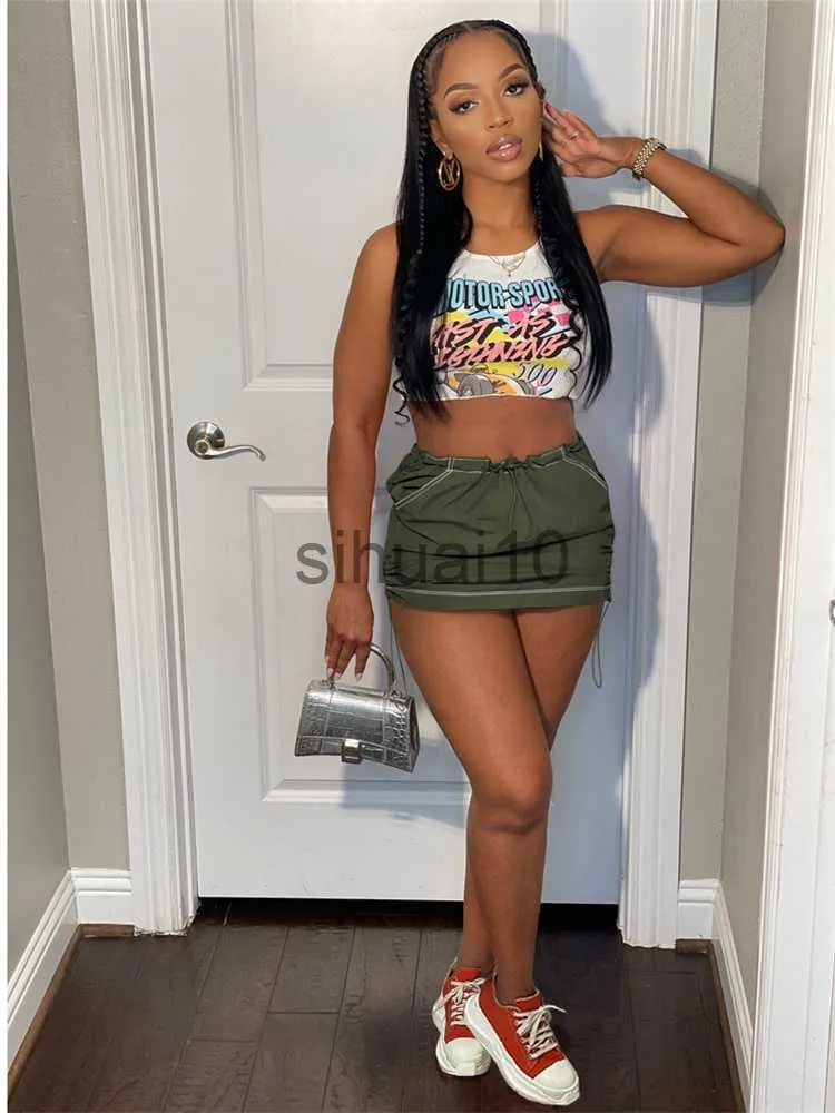 Black a line skirt cheap pockets