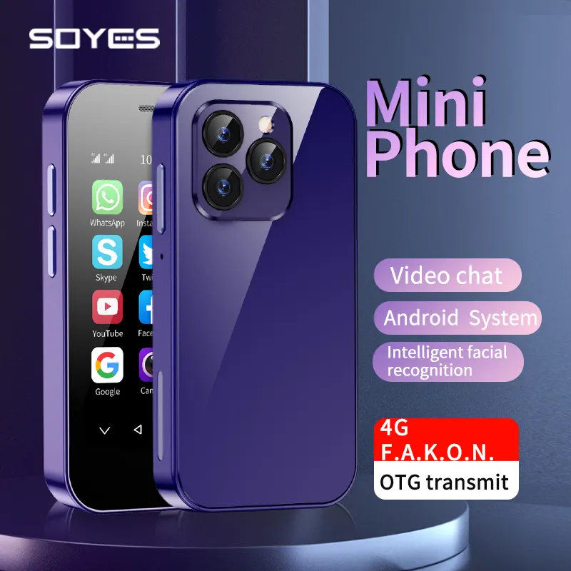 ロック解除Soyes XS14 Pro Mini SmartPhone 4G LTE携帯電話アンドロイド9.0デュアルSIMフェイスIDロック解除2GB RAM 16GB ROM WiFi BT FM Hotspot GPS携帯電話