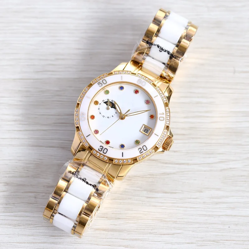 36mm Classic Quartz Watch Genuine Leather Strap, Water-Resistant, Luxury  Elegance for Women