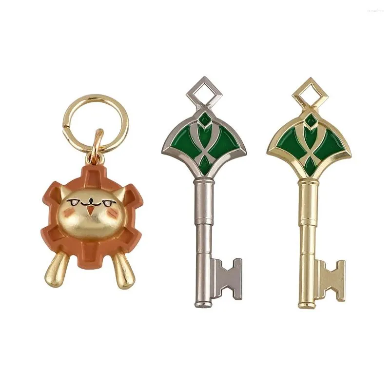 Keychains Genshin Impact Game Keychain Cute Lion Animal Key Holder Chain Ring Jewelry Bag Decorations Accessories Gifts