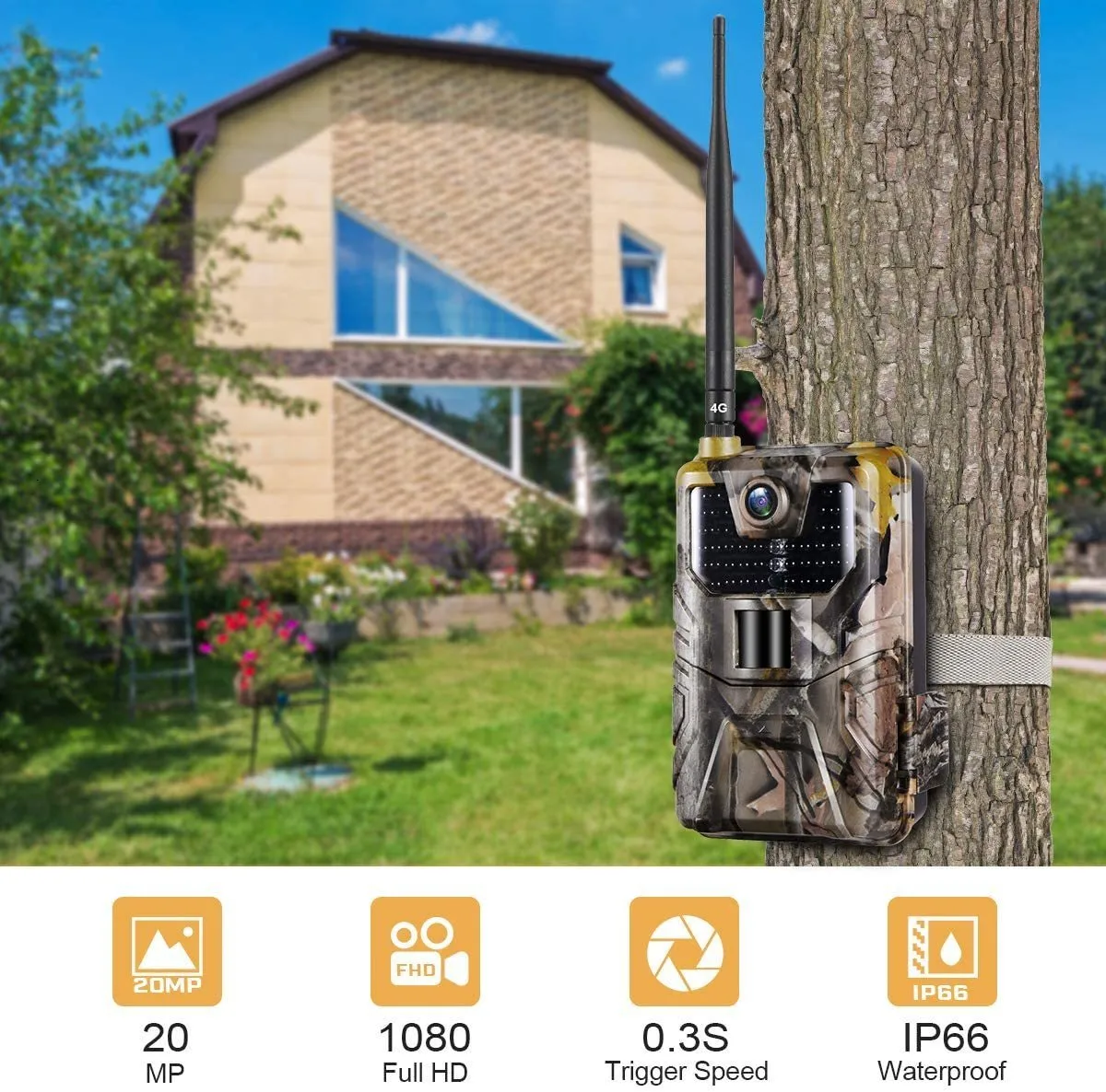 Telecamere da caccia 4G FTP 20MPTrail Camera Cellular Wildlife P MMS SMS Email HC900LTE 1080P Mobile Wireless Wild Surveillance 230620