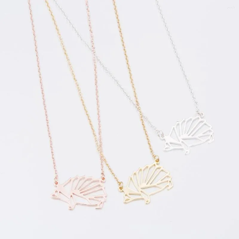 Pendant Necklaces Fashion Cute Hedgehog Creative Necklace Women Gold Color Charm Jewelry 2023