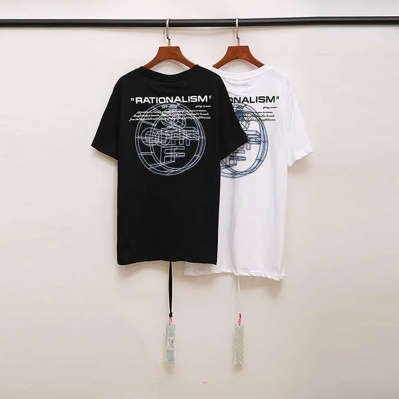 Designer luxury OFF W T-shirt New fashion brand off quality 3D circle letter short sleeve in spring and summer super high quality
