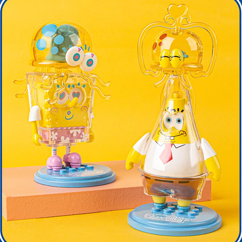 Esponja bebê pulando água-viva série temática caixa cega boneca artesanal 10 cm ovo torcido brinquedo