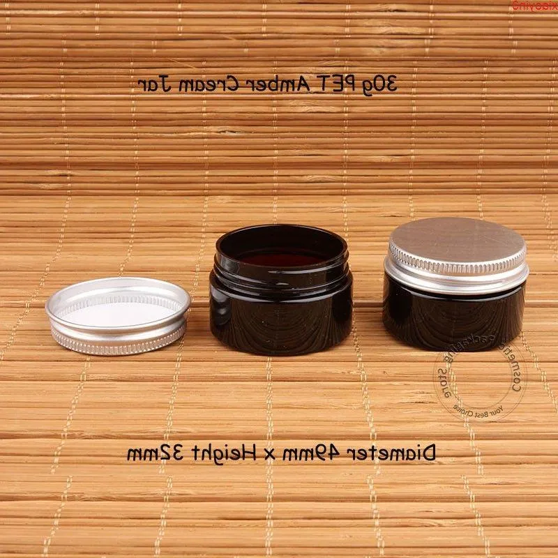 120pcs/Lot Wholesale Empty 30g Plastic Cream Jar Women Cosmetic Container Mini 1OZ Refillable Bottle Hand Packaginghigh quantlty Sxkoe