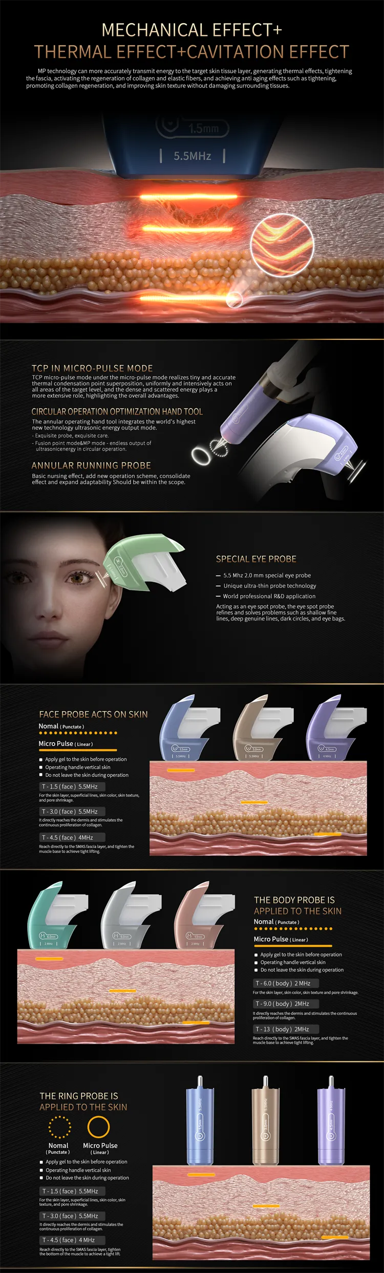 10000 Shots 3 in 1 360 Rotation 7D Hifu Anti-aging Beauty Machine High-Intensity Focused Ultrasound Face Lifting Skin Firming Body Fat Removal Machine 7d hifu anti-aging machine skin firming wrinkle remove device - Honkay hifu,hifu face lift machine,7d hifu,hifu machine,7d hifu machine