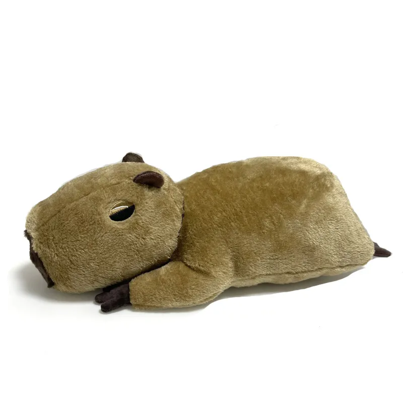 Poupées En Peluche Reallilfe 40CM Capybara En Peluche Mignon Brun