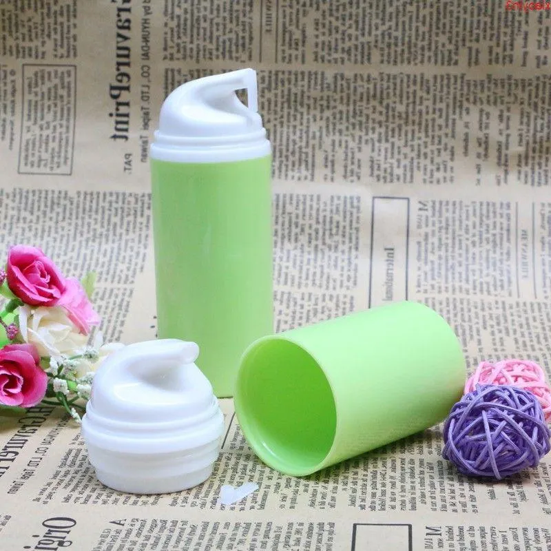 50 ml 80 ml Mode Groene Lege Cosmetische Airless Fles Plastic Behandeling Pomp Reizen Flessen Makeup Tools 100 stks/lothigh quantlty Lbevi