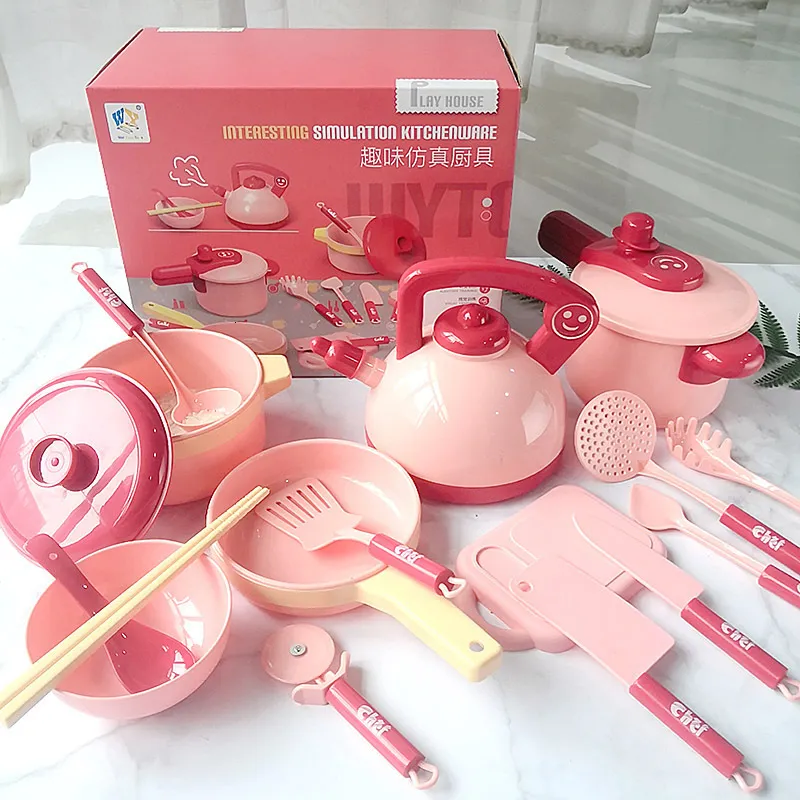 Keukens Spelen Voedsel Kinderen Keuken Speelgoed Kookgerei Pot Pan Kids Pretend Cook Play Toy Simulatie Keukengerei Speelgoed Kinderen Meisjes Kids Gift 230620