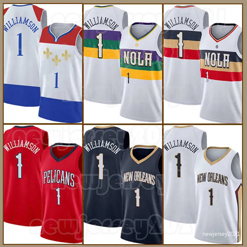 Zion 1 Williamson Basketball Jerseys Devin Booker Chris Paul DeAndre Ayton 2023-2024 Mens City New Orleanes Pelican Edition Biała koszula 1 22 3