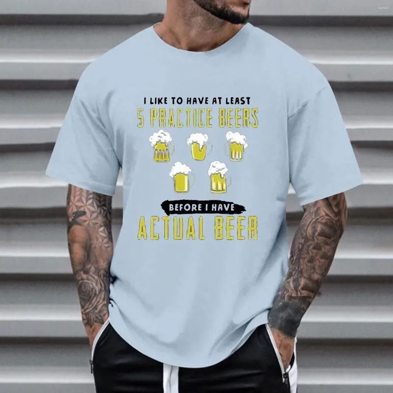 Men's T Shirts Mens Summer Oktoberfest Fashion Casual 3D Digital Printing Shirt Big And Tall For Men Long Sleeve Cotton