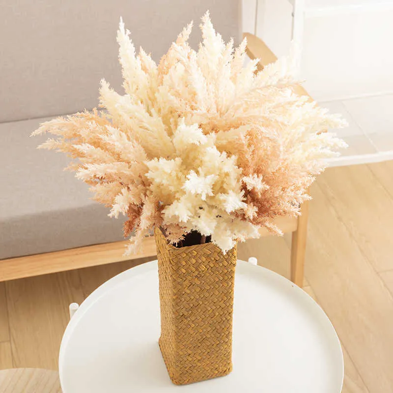 Dried Flowers Artificial Fake Plants New Beautiful Long Branch Rime Edelweiss Winter Photography Supplies Home Living Room Decorations