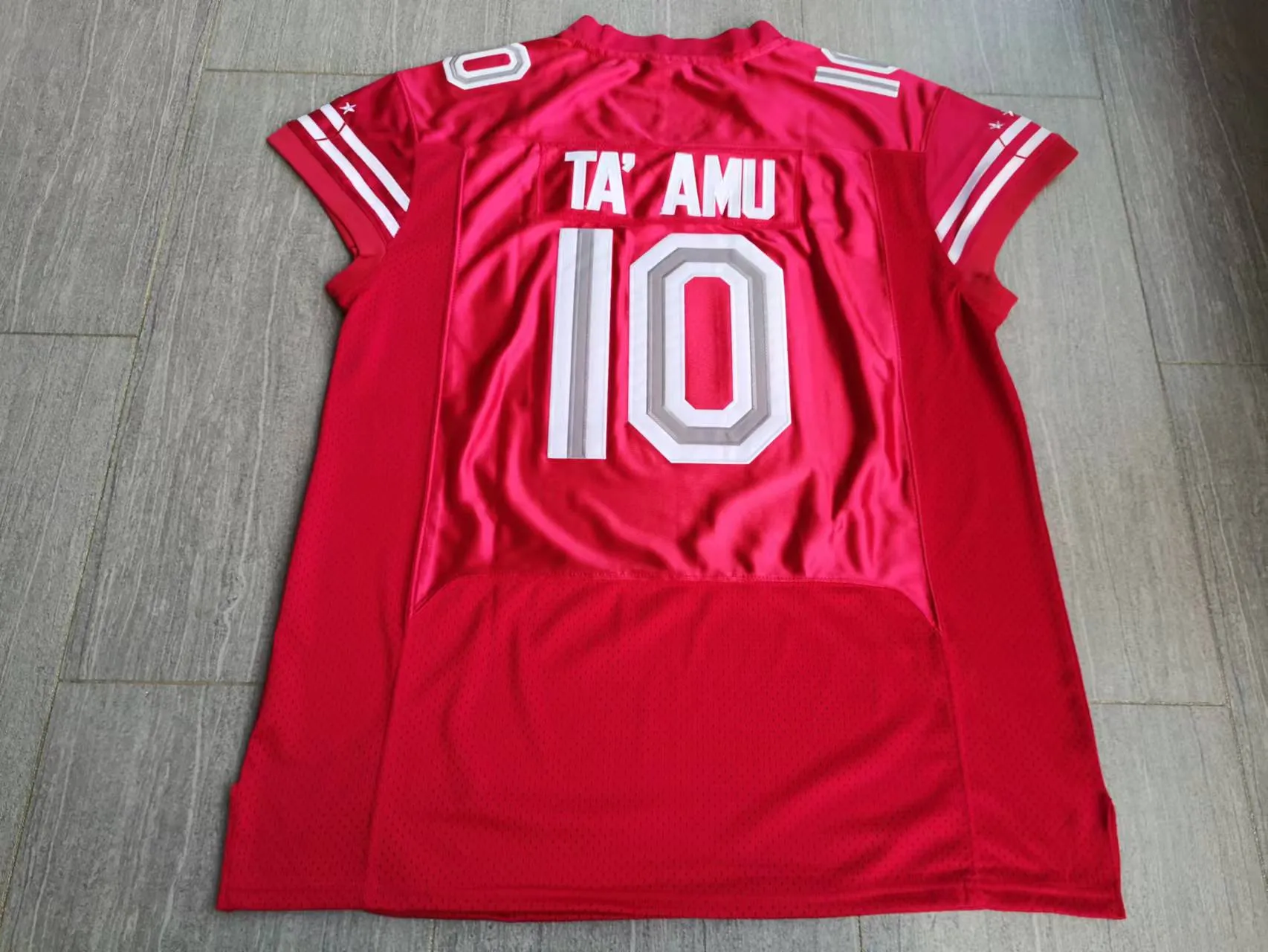 تلبس لعبة الهوكي الكلية الصور البدنية DC Defenders Red White 10 J. Taamu Men Youth Women Vintage High School Size S-5XL أو أي اسم ورقم Jersey