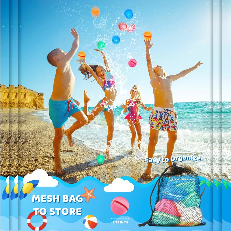 Reusable Water Balloons For Kids Water Bombs Splash Balls For Pool