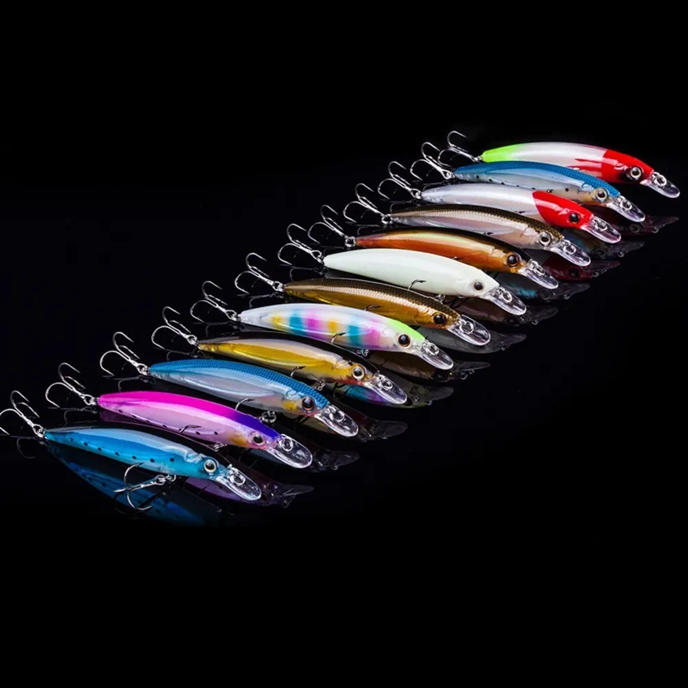 Baits Lures QXO 10pcs/lot Lure For Fishing Wobblers Spoon All Goods For  Fish Lures Minnow 11cm Artificial Bait Pencil Feeder Luminous 230621