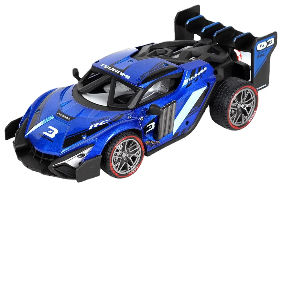 1:18 RC CAR 4WD -legering 2.4G Radio Remote Control Car High Speed ​​15 km/H Drift Multiplayer Competition Sport Car with avgasspray