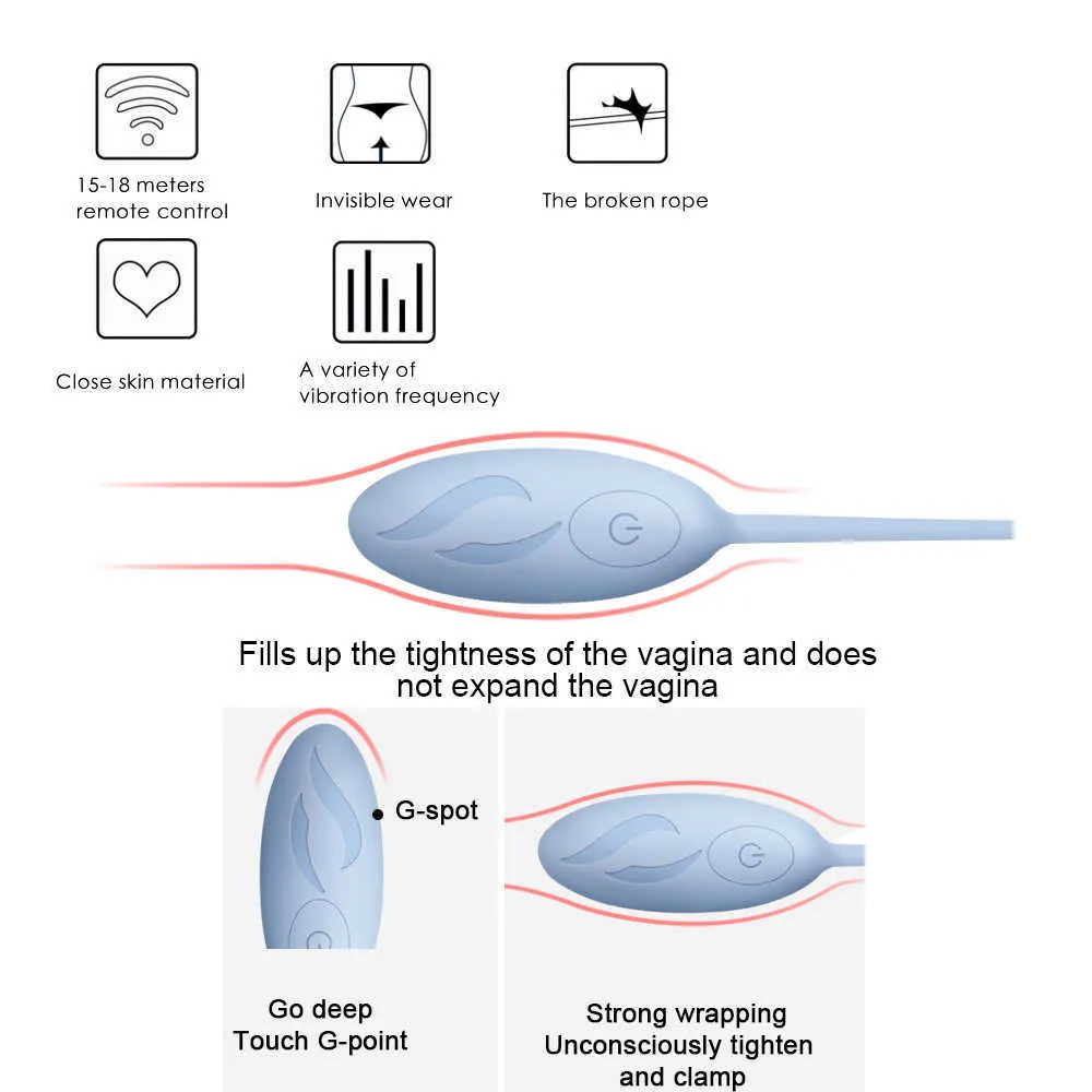 Eggs Brezžični daljinski upravljalnik Vibrirajoče jajce Stimulator klitorisa Vaginalne kroglice Ženski masažni vibratorji Seks igrače_voghion.com