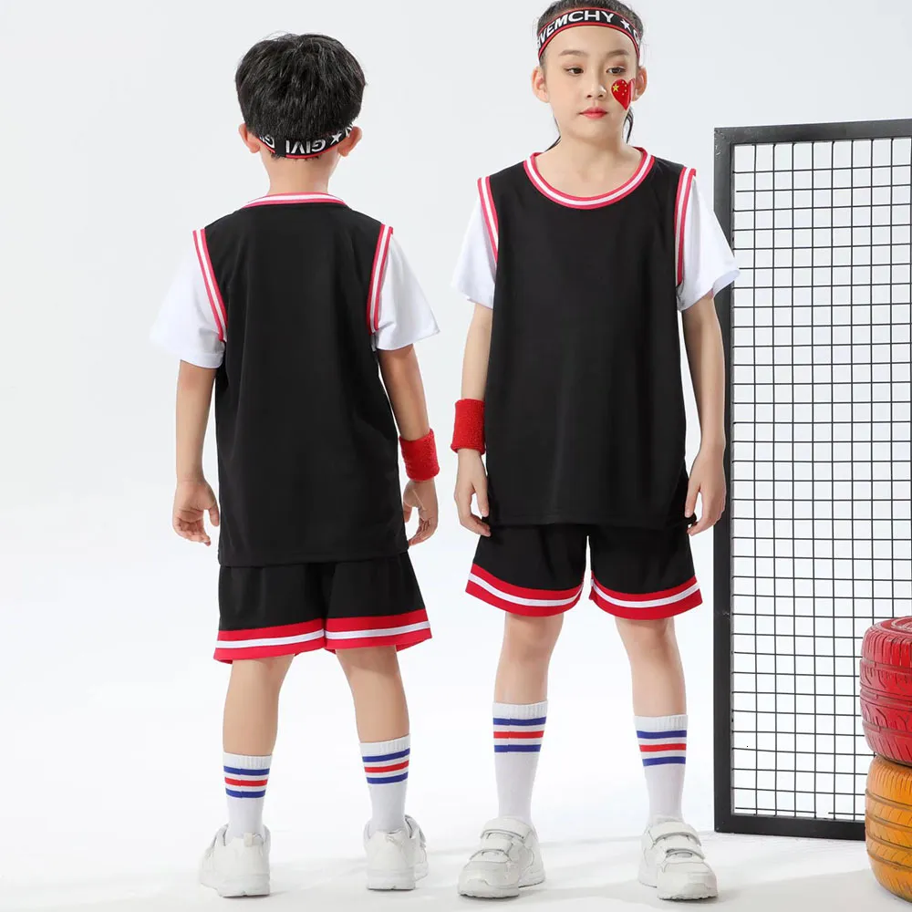 Custom Youth Basketball Clothes And Shorts Set For Boys And Girls Short Sleeve Summer Uniforms For Childrens Basketball Training From Dao008 12.56 DHgate.Com