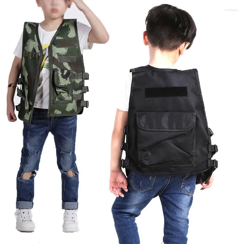 Giacche da caccia Bambini Army Tactical Military Sniper Vest Camouflage Jungle Combat Abbigliamento CS Game Training Gear For Kids