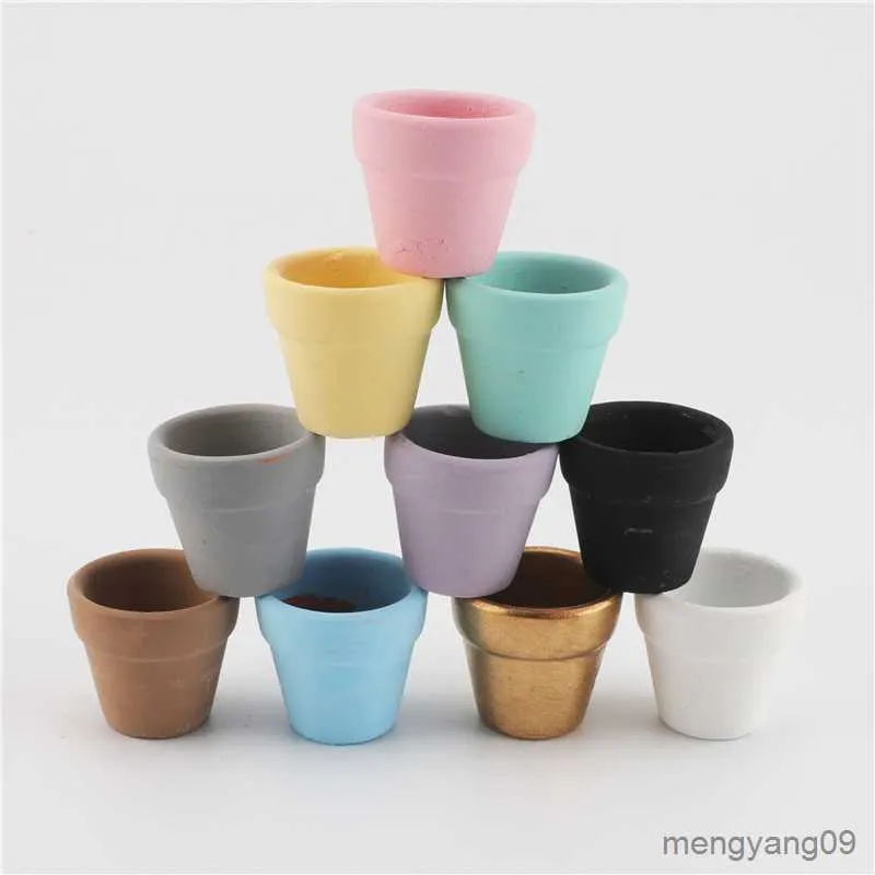 Planters Pots Piece Mini Teeny Colorful Terracotta Pot Clay Ceramic Pottery Planter Cactus Söta blomkrukor Succulent Pots R230621