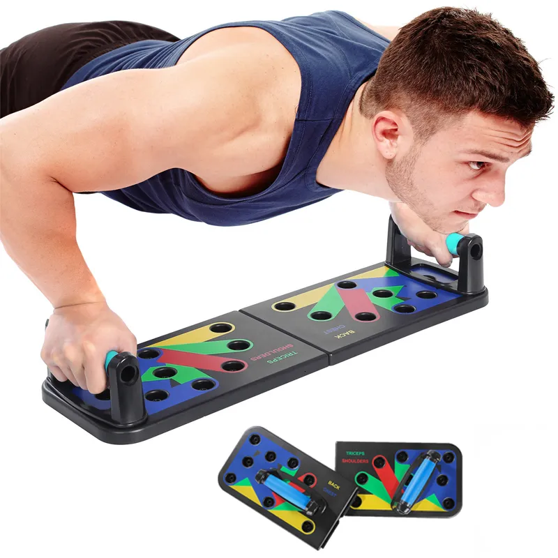 Push-Ups Stands 9 in 1 Push Up Board Inklapbaar Afneembaar Draagbaar Fitness Oefening Workout Push-up Tools Pushup Stands voor Gym body Building 230620